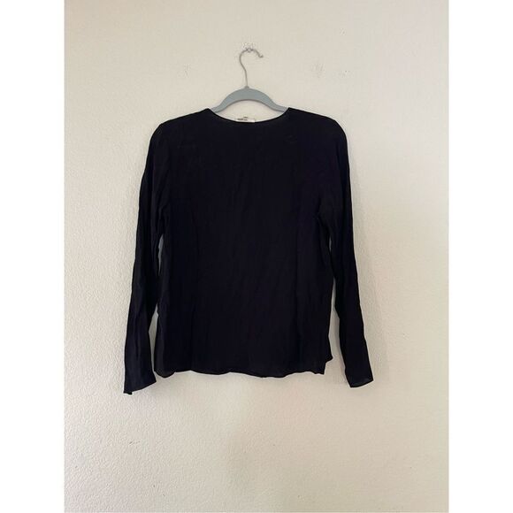 Wilfred free black‎ lace up blouse size medium - Picture 2 of 6